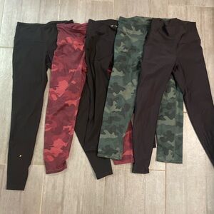 Women’s Gap and Old Navy Leggings Set - Black, Green, Red